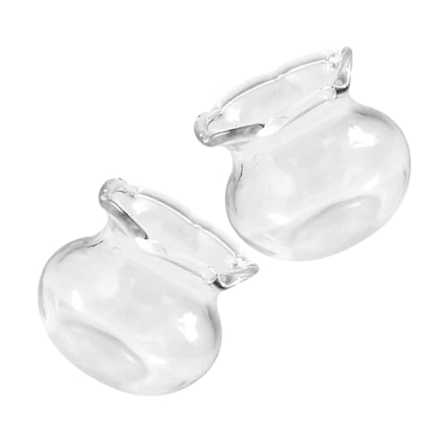 Alipis 2 Stück Mini-Spielzeugaquarium Miniatur-Aquarium winzige gefälschte Fischschale Fischglas kleines Mini-Aquarium Kleine Fischschüssel Kleiner Fischtank Transparent von Alipis