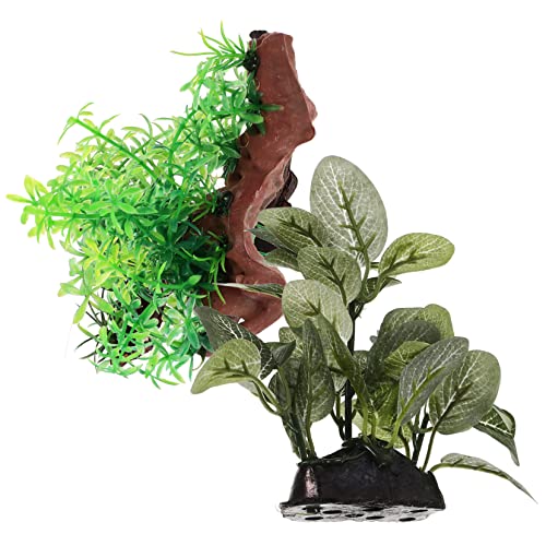 Alipis 2stücke Aquarienpflanzen Simulation Lebendige Pflanzen Ornament Aquatische Pflanzen Dekoration Für Aquarium Zubehör Schildkrötenbeckendekorationen Plastikpflanzen Für von Alipis