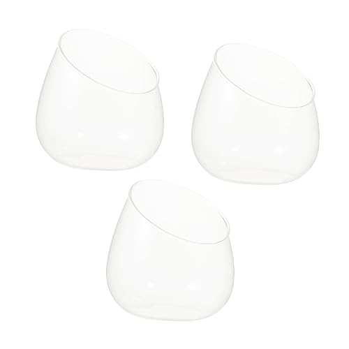 Alipis 3 Stück Schräge Glasflasche Große Künstliche Landschaft Schräges Mittelstück Terrarien Aquarium Fischglas Kräuterschnitt Kleines Terrarium Stilvolles Pflanzenterrarium von Alipis