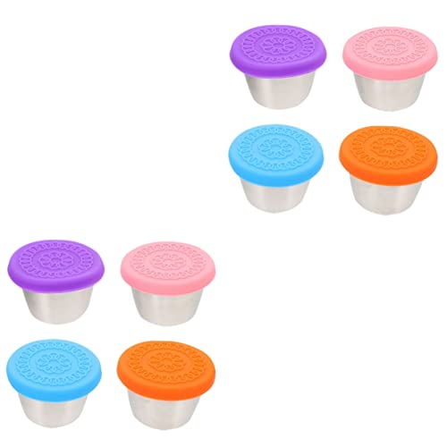 Alipis 2 Sets Deckel Wiederverwendbare Saucenbehälter Mini-saucenbecher Für Tomatensauce Senfdressing 4 Stück * 2 von Alipis