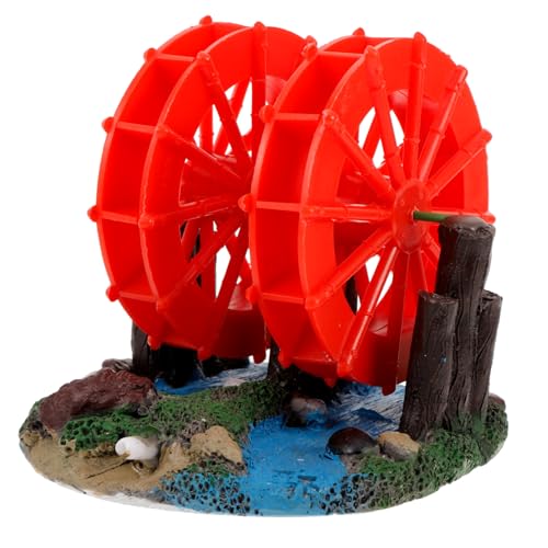 Alipis Aquarium Dekoration Wasserrad Ornament Für Fischbecken Kompakte Künstliches Wasserrad Mit Feiner Verarbeitung Für Aquarien Und Teiche von Alipis