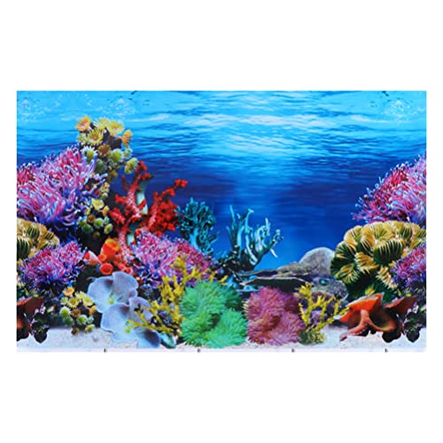 Alipis Verdunkelungsaufkleber Aquarium Hintergrund Doppelseitig Fischtank Hintergrund DIY Bild Unterwasser Hintergrund Bilddekor 102X40 cm Entfernbare 3D-Bild von Alipis