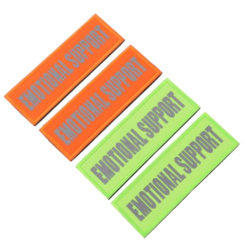 Alipis Begleithund Weste Service Dog Patch Reflektierende Emotionale Unterstützung Nylon Badge Fastener Hakenschleife Emblem für Kabelbaumweste Collar Lash Training 4Pcs Hundewesteflecken von Alipis