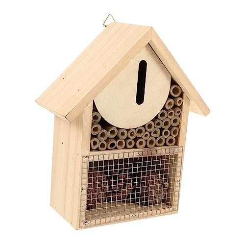 Alipis Bienenhaus Nest hängender hängendes Marienkäfer Kabine bemaltes hängende Bienenkabine hölzerner Lebensraum hängender Bienenstock Bienenzuchtschutz Außenhütte Holz von Alipis