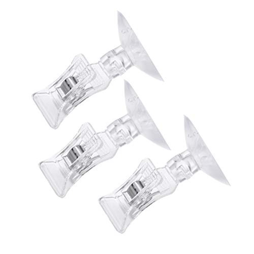 Alipis 3st Saugnäpfe Mit Clips Essen Aquarienständer Halterclip Für Aquarien Duschvorhang Badewanne Futter Klammern Halterclips Für Aquarienschläuche Aquariumzubehör Pflanze Zierfische von Alipis