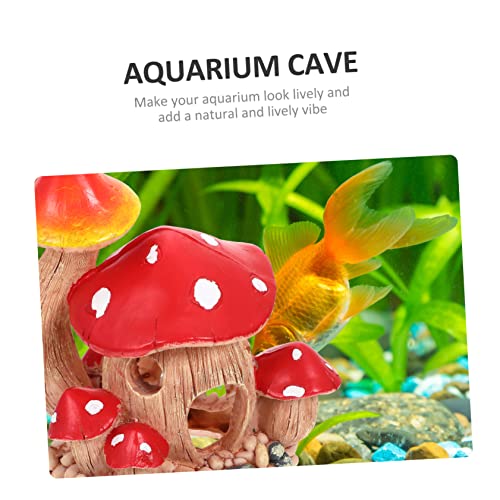 Alipis Fisch Tank Höhle aus Resin Rotes Pilzhaus Aquarium Versteck mit Hohlraum Schutz für Garnelen und Kleine Fische Schadstofffreies Aquarium Ornament für Hauszucht und Aquarienpanzer Alipis Fisch Tank Höhle aus Resin Rotes Pilzhaus Aquarium Versteck mit Hohlraum Schutz für Garnelen und Kleine Fische Schadstofffreies Aquarium Ornament für Hauszucht und Aquarienpanzer von Alipis