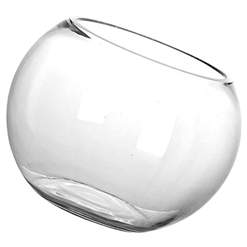 Alipis Glas-Fischglas Glasvase Betta-Schüssel Hydroponische Luftpflanzen Terrarien Runder Offener Behälter Kerzenhalter Klare Blase von Alipis