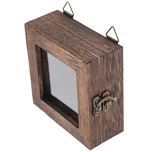Alipis Hängende Schaubox Für Schmetterlingsexemplare Aufbewahrungsbox Für Getrocknete Blumen Schattenboxen Mit Vintage-glasdeckel Rahmen Für Insektenausstellung 10 X 10 X 4 5 Zoll Carbon von Alipis