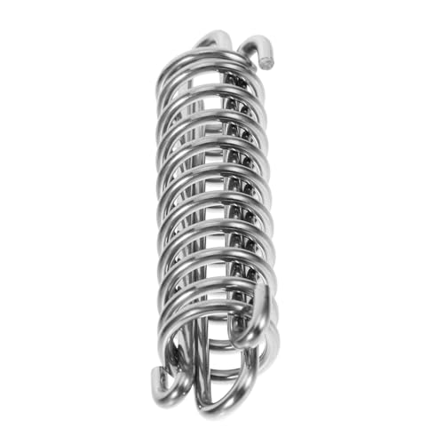 Alipis Hochleistungsfeder einziehbare Hundeleine Hundeleinen Hundeseile Haustier Hundeleine mit Federn Hundeleine aus Metall Spannungsfeder stoßdämpfende Feder Rostfreier Stahl Silver von Alipis