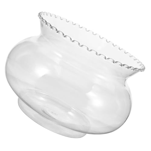 Alipis Kleines Fischbecken Herzstück Schale Aquarium Beta-Tank Fischglasvase Kleiner Fischtank Bonbonschale Betta-schüssel Terrarienschale Betta-Panzer Beta-Bowl Transparent Plastik von Alipis