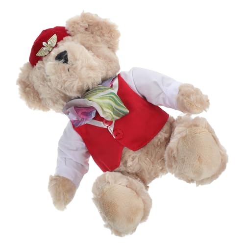 Alipis Kuscheltier Bär im Stewardessen Outfit Großer Plüschbär für Vielseitige Dekoration für Feste Perfektes für Valentinstag und Geburtstage Fördert Kreativität von Alipis