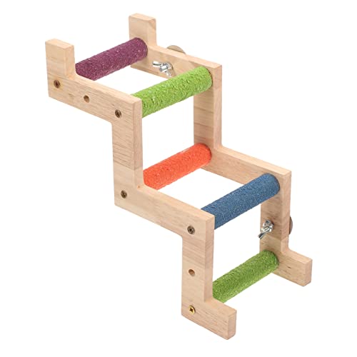 Alipis Kletterleiter Für Papageien Sittich Holzleiterbrücke Wellensittich-Leiter Vogel Holz Leiter Spielzeug Käfig Spielzeug Für Sittiche Schaukel Vögel Hölzern Kleine Leiter von Alipis