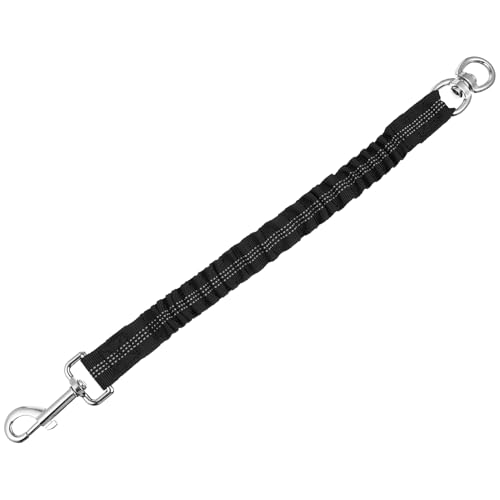 Alipis Reflektierende Hunde-Verlängerungsleine Aus Nylon 43–63 cm Strapazierfähige Elastische Verlängerungsleine Zum Gehen Und Laufen Für Kleine Und Mittelgroße Hunde (Schwarz) von Alipis