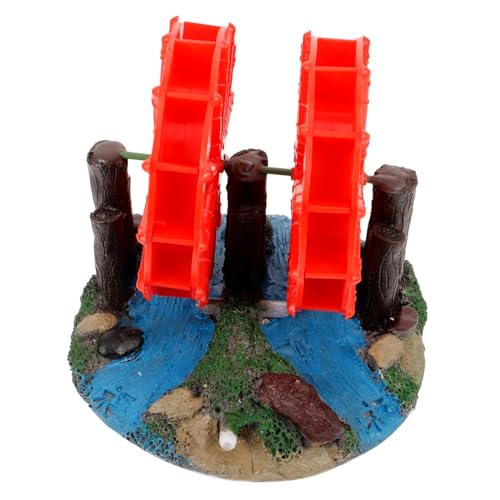 Alipis Unterwasser Harz Windmühle Für Aquarien Dekoratives Wasserrad Ornament Stilvolle Aquariengestaltung Kompakt Ansprechend Für Betta-Fische Und Garnelen von Alipis