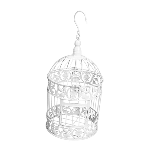 Alipis Vogelkäfig Dekoration Gefälscht Liner Im Freien Vogelhaus Ornamente Kanarienvogel Kleiner Vogelkäfig Retro Kokette Zimmerdekoration Figur Zinn Abs Schmiedeeisen Weiß von Alipis