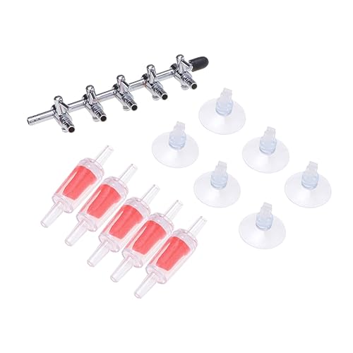 Alipis Wege-luftstrom-steuerhebel Für Aquarium Verteiler Splitter Mit Saugnäpfen Und Kontrollen Für Aquarien-luftpumpe Luftsplittler Mit Saugnapf Luftsplittler Mit Rückschlagventil von Alipis
