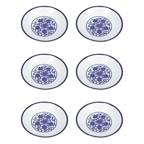Keramische Sauce Teller Gewürz Sushi Soja- Dipping Bowl Aperitif- Platten Die Teller Vintage Blau Und Weiß für Küche Home 4 Stücke 4 Zoll von Alipis