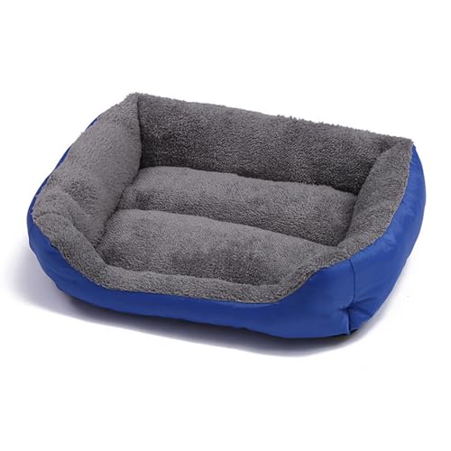 Aliuciku Plüsch-Haustierbett, Warmes und Bequemes Hundehaus Weiches Rechteckiges Haustierbett für Katzen und Hunde(DarkBlue,3XL) von Aliuciku