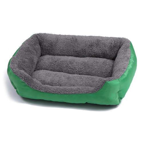 Aliuciku Plüsch-Haustierbett, Warmes und Bequemes Hundehaus Weiches Rechteckiges Haustierbett für Katzen und Hunde(GrassGreen,XXL) von Aliuciku
