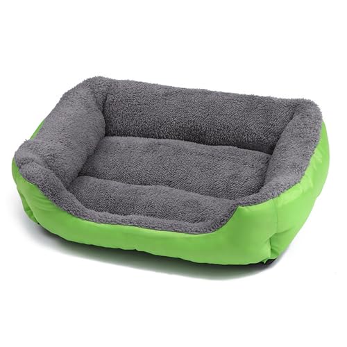 Aliuciku Plüsch-Haustierbett, Warmes und Bequemes Hundehaus Weiches Rechteckiges Haustierbett für Katzen und Hunde(Green,XXL) von Aliuciku
