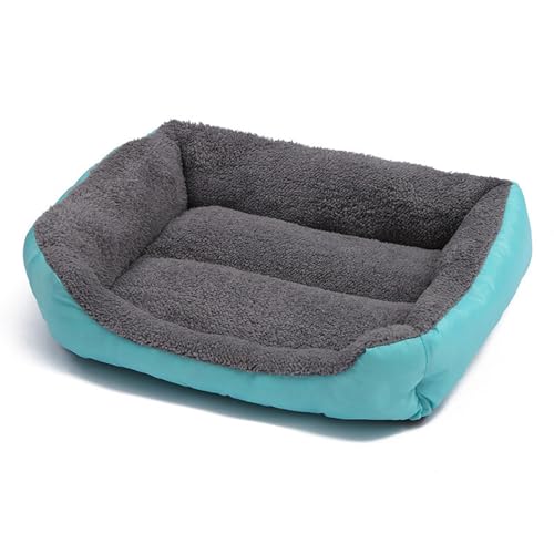 Aliuciku Plüsch-Haustierbett, Warmes und Bequemes Hundehaus Weiches Rechteckiges Haustierbett für Katzen und Hunde(Lakeblue,3XL) von Aliuciku