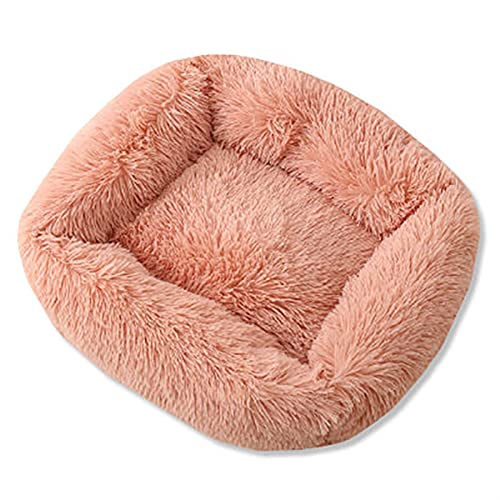Aliuciku Quadratisches Superweiches Hundebett, Warmes Plüsch-Katzenmatten-Hundebetten für Hunde Haustierprodukt(LotusPink,M) von Aliuciku