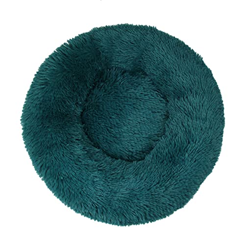 Aliuciku Super Weiches Hundebett, Plüsch Katzenmatte Rundes Hundebetten Haustier Kissen(DarkBlue,40x40cm) von Aliuciku