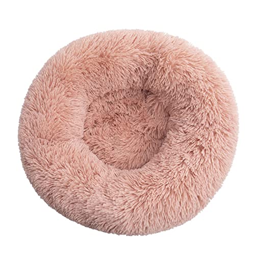 Aliuciku Super Weiches Hundebett, Plüsch Katzenmatte Rundes Hundebetten Haustier Kissen(LeatherPink,100x100cm) von Aliuciku