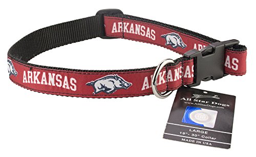 All Star Dogs Arkansas Razorbacks Hundehalsband, Schleife, Größe S von All Star Dogs