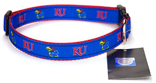 All Star Dogs Kansas Jayhawks Hundehalsband mit Schleife, Small, 1 Inch Wide, blau von All Star Dogs