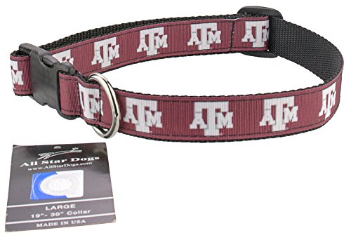 All Star Dogs Texas A&M Aggies Hundehalsband, Schleife, Größe L von All Star Dogs