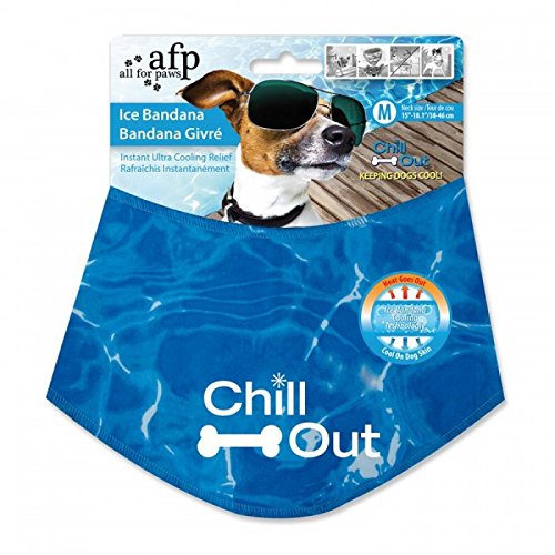 ALL FOR PAWS Chill Out - Always Cool Ice Bandana Kühlendes Hunde Halstuch für Hunde High-Tech S-L Halsband-Kühlung ohne Kühlschrank- von ALL FOR PAWS