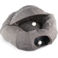 All for paws 3-in-1 Donut Katzentunnel grau von All for paws