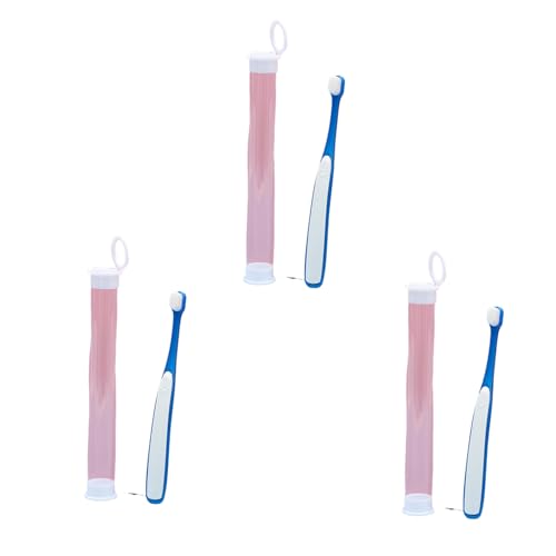 Allayu 3X Hundezahnbürste mit weichen Borsten, Mini Kopf für Katzen und kleine Hunde, Mini Zahnbürste, ABS, Hundezahnbürste, Katzenzahnbürste, Blau Allayu 3X Hundezahnbürste mit weichen Borsten, Mini Kopf für Katzen und kleine Hunde, Mini Zahnbürste, ABS, Hundezahnbürste, Katzenzahnbürste, Blau von Allayu
