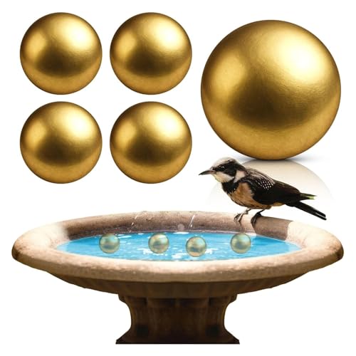 Allayu 5 Stück Messing Badewannenscheibe – Maximale Oberflächenscheibe, Kugel, Cu 2 2X, Reine Kupferplatte, universell für Vogelbäder (Messing 20 mm) von Allayu