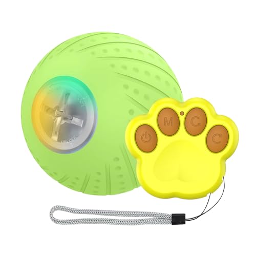 Allayu Haustierspielzeug Set, sicheres Aufladen, Fernbedienung, DREI Farboptionen, Silikagel Katzenball, Hundeball, Hundespielzeug, Katzenspielzeug, Englisches Grün, Fernbedienung Allayu Haustierspielzeug Set, sicheres Aufladen, Fernbedienung, DREI Farboptionen, Silikagel Katzenball, Hundeball, Hundespielzeug, Katzenspielzeug, Englisches Grün, Fernbedienung von Allayu