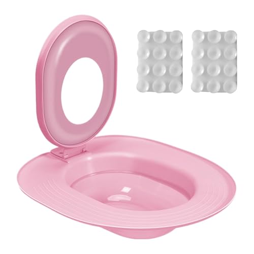 Allayu Katzen Set, wiederverwendbar, für Haustiere, Schritt für Schritt, Mülleimer Werkzeug, Deckel abnehmbar, mit Zwei Saugnäpfen, Material für Katzenhygiene, Rosa von Allayu
