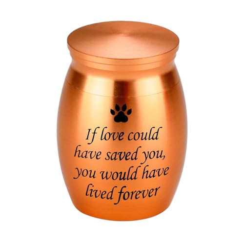 Allayu Metallurne „Beloved S“ mit Pfotenabdruck, Pfotenabdruck, durchdacht und wasserfest, braucht Urnen Konserven Haustier Gedenk Vorratsdose, Gold Allayu Metallurne „Beloved S“ mit Pfotenabdruck, Pfotenabdruck, durchdacht und wasserfest, braucht Urnen Konserven Haustier Gedenk Vorratsdose, Gold von Allayu