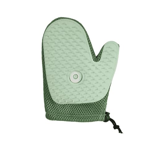 Allayu Silica Gel Katzennebelhandschuh Silica Gel Antistatische Tierhaarentferner Sprühbürste mit Gelbürstenhandschuh zur Haarentfernung, Grün von Allayu