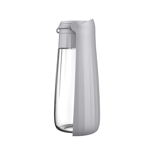 Allayu Tragbarer Wassernapf für Hunde, Für 550 ml, großes Fassungsvermögen, leicht zu reinigen, tragbare Hundewasserflasche, tragbare Hundewasserflasche, grau von Allayu