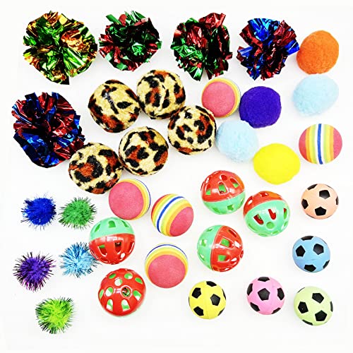 Allazone 35 Stück Katzenspielzeug Set, Katzen Interaktives Spielzeug, Katze Plüschspielzeug Bälle Papierkugeln Fadenkugel Schaumkugeln für Katzen zum Spielen, Training Allazone 35 Stück Katzenspielzeug Set, Katzen Interaktives Spielzeug, Katze Plüschspielzeug Bälle Papierkugeln Fadenkugel Schaumkugeln für Katzen zum Spielen, Training von Allazone