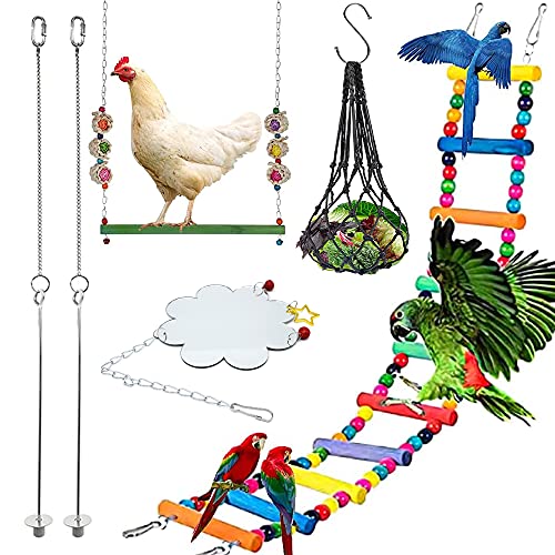 Allazone 5 Stück Hühner Spielzeug, Hühnerschaukel aus natürlichem Holz, Huhn Gemüse Spieß Obsthalter, Aufhängbares Holz Xylophon Spielzeug Allazone 5 Stück Hühner Spielzeug, Hühnerschaukel aus natürlichem Holz, Huhn Gemüse Spieß Obsthalter, Aufhängbares Holz Xylophon Spielzeug von Allazone