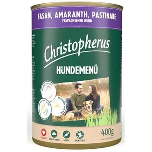 Christopherus Menue Adult mit Fasan, Amaranth, Pastinake | 6X 400g Christopherus Menue Adult mit Fasan, Amaranth, Pastinake | 6X 400g von Allco