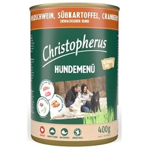 Christopherus Menue Adult mit Wildschwein, Süßkartoffel | 6X 400g Christopherus Menue Adult mit Wildschwein, Süßkartoffel | 6X 400g von Ewbob