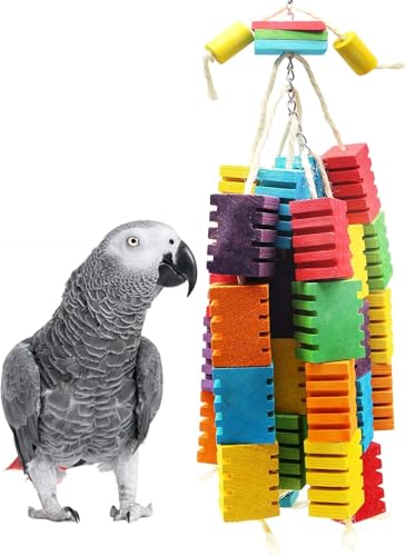 Papagei Kauspielzeug, Vogel Spielzeug, Buntes Holz Papageienspielzeug, Papagei Kauen Spielzeug, Schaukel Block Schaukel zum Kauen für Alle Vogelpapagei (Bunt) Papagei Kauspielzeug, Vogel Spielzeug, Buntes Holz Papageienspielzeug, Papagei Kauen Spielzeug, Schaukel Block Schaukel zum Kauen für Alle Vogelpapagei (Bunt) von Alleshelfer