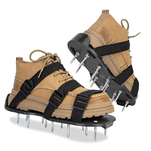 Alleshelfer Nagelschuhe, Rasenlüfter Schuhe mit Einstellbarem Klettverschluss, Nagelschuhe mit 6 Riemen, Rasenlüfterschuhe mit 45mm Spikes, Rasen Vertikutierer zum Belüften und Hof Rasenlüfter Schuhe Alleshelfer Nagelschuhe, Rasenlüfter Schuhe mit Einstellbarem Klettverschluss, Nagelschuhe mit 6 Riemen, Rasenlüfterschuhe mit 45mm Spikes, Rasen Vertikutierer zum Belüften und Hof Rasenlüfter Schuhe von Alleshelfer
