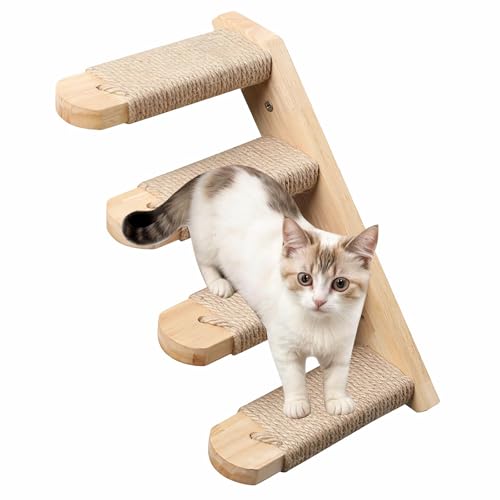 Innen Kletterwand,Katzenmöbel,Umkehrbar Montiertes Katzenkletterregal mit Juteseil für Katze Klettern Spielen Faulenzen(Katzen bis 15 kg) von Alleshelfer