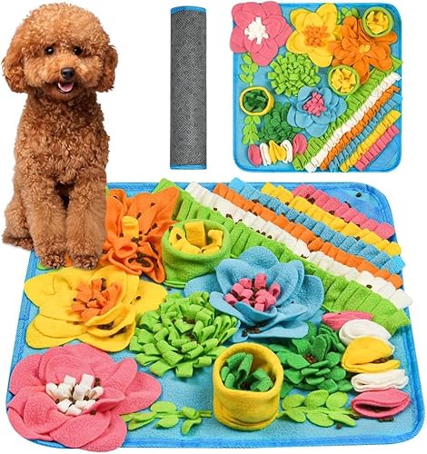 Schnüffelteppich Hund, Futterschnüffel-Futtermatte, Hunde-Schnüffelmatte, 39 x 39 cm Futtermatte Trainingsmatte für Langsames Fressen, Intelligenzspielzeug, Hunde Spielteppich für Kleiner Hunderassen von Alleshelfer