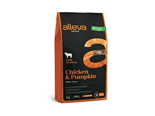 ALLEVA - Alleva Natural Trockenfutter mit Huhn & Kürbis - Futter für Erwachsene Hunde - Maxi - Trockenfutter 2 kg-Beutel von Alleva