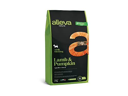 ALLEVA - Alleva Natural Trockenfutter mit Lamm & Kürbis - Futter für Erwachsene Hunde - Mini - Trockenfutter 2 kg-Beutel von Alleva